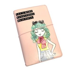 Pink Illustrated Traveler Notebook - 'Let's Make Everything Beautiful'